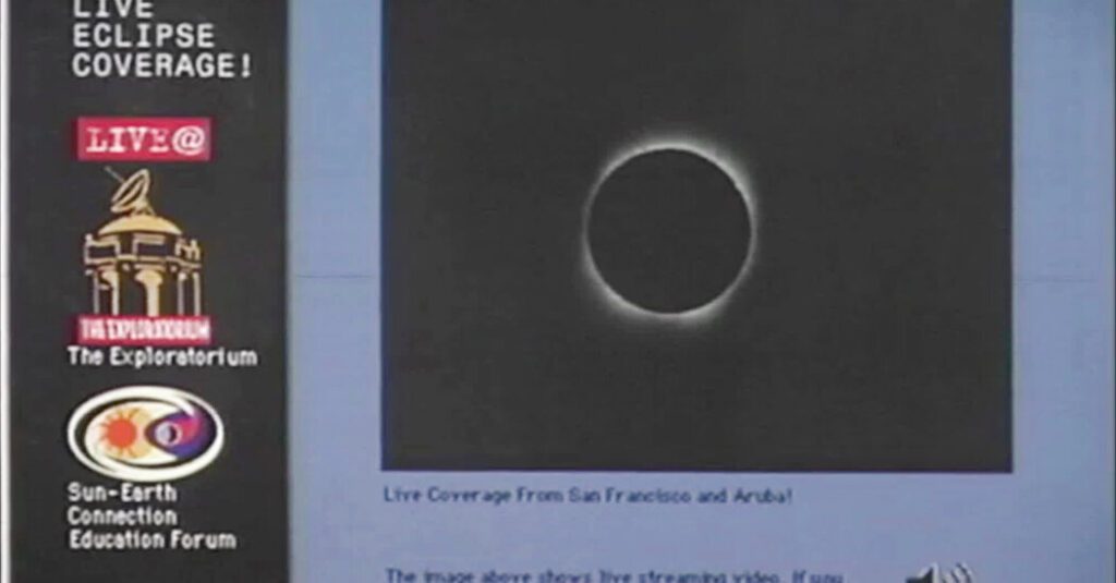 Back In The 90s, This Eclipse Webcast Brought Cosmos On