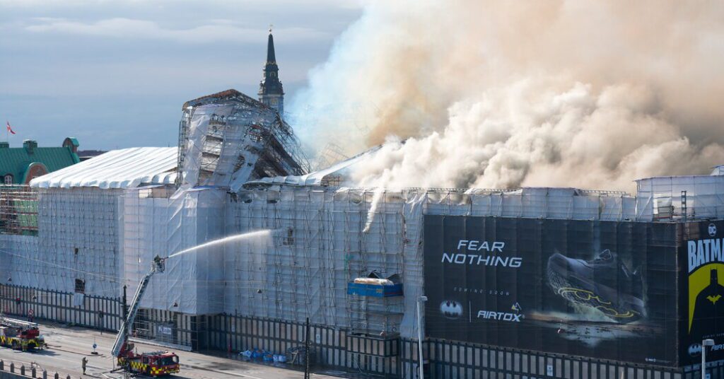 Copenhagen's Former Stock Exchange Building Partially Destroyed By Fire