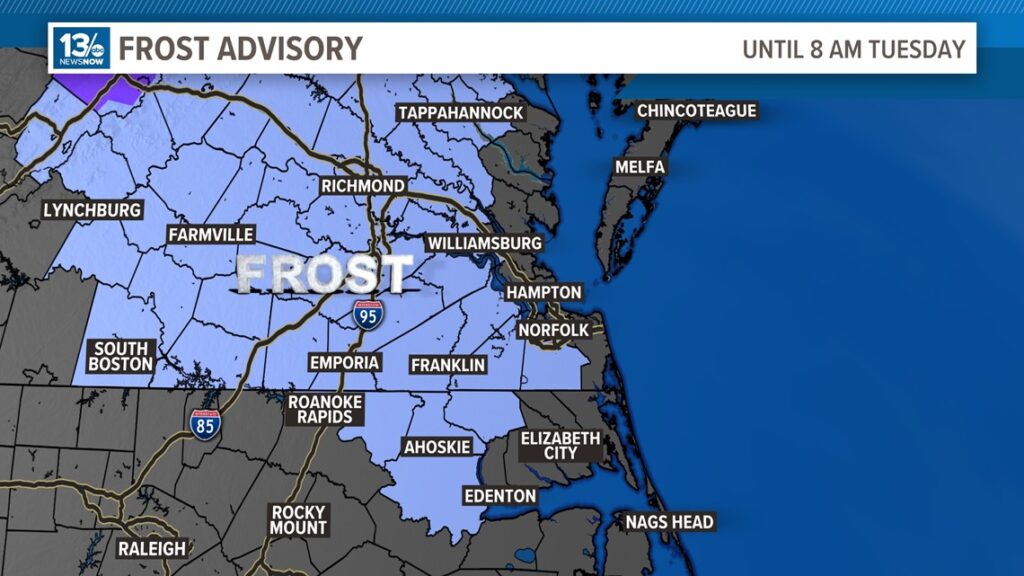 Frost Advisory Issued For Parts Of Virginia And North Carolina