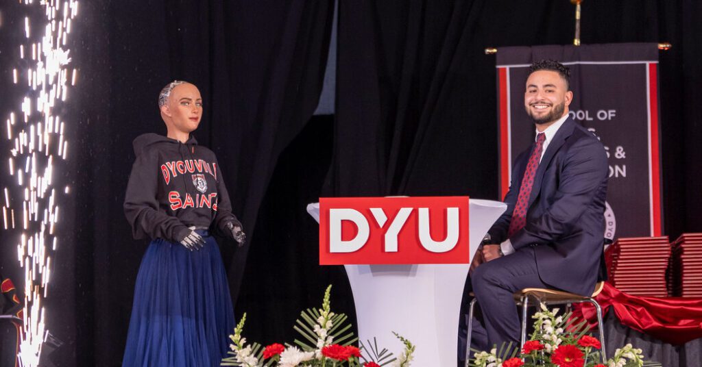 Ai Robot Named Sophia Tells Graduates To Believe In Themselves