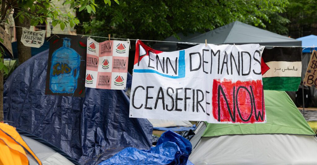 Penn's Pro Palestinian Encampment Grows As Start Approaches