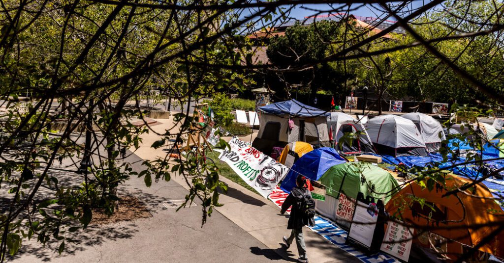 Pro Palestinian Protesters Occupy Stanford University President's Office