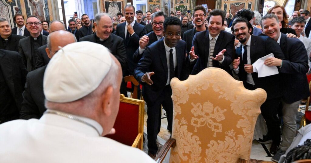 Stephen Colbert And Whoopi Goldberg Meet With The Pope At