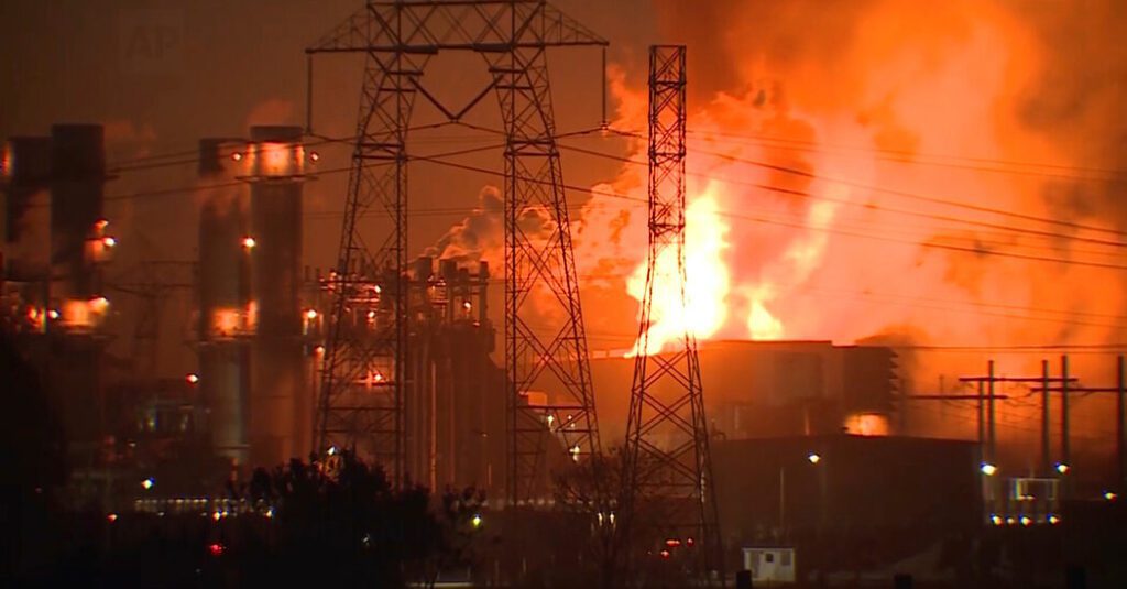 Fire Breaks Out At California's Giant Artillery Battery Facility