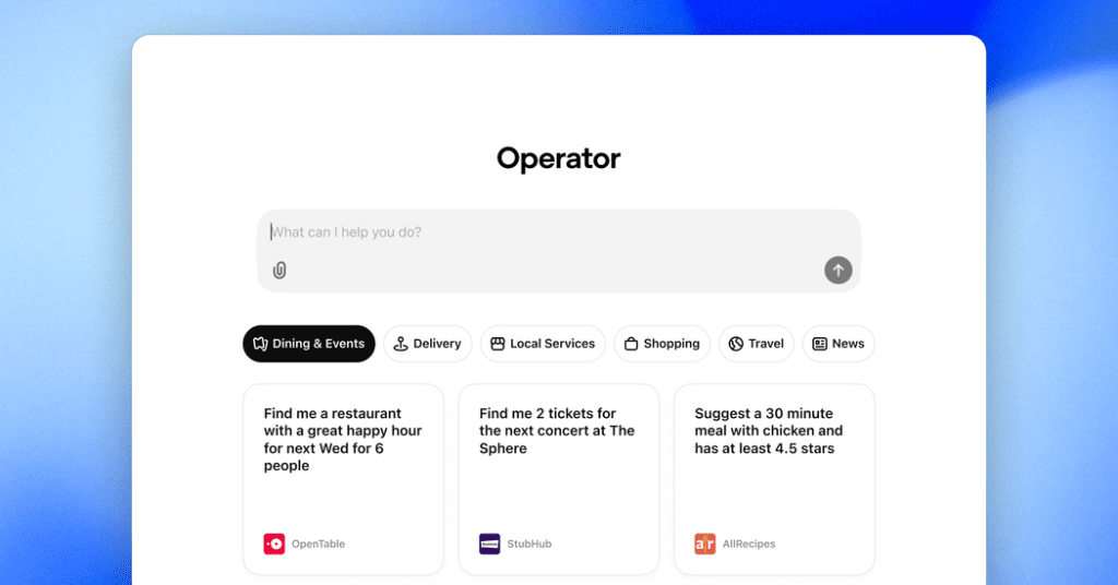 Openai Announces New Agent Tool “operator”