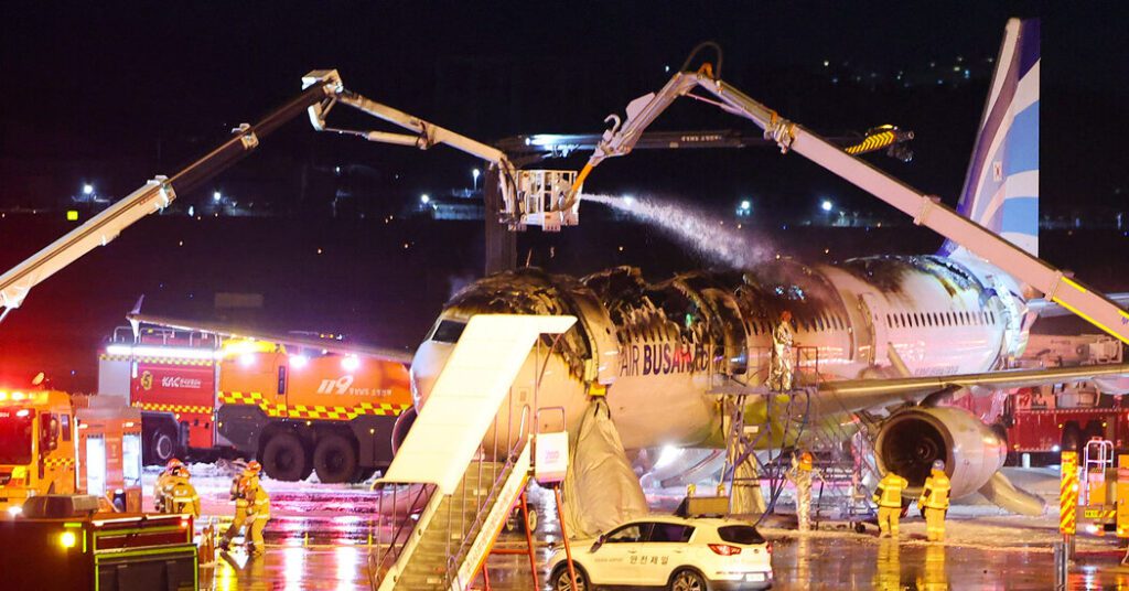 The Fire Destroys The Air Force Agency At Korean Airport