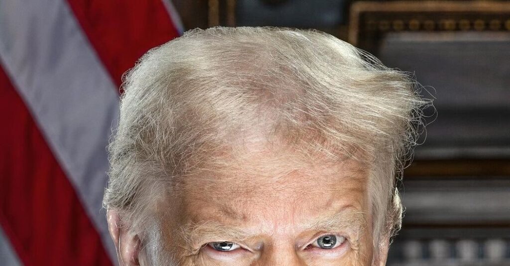 Why is President Trump glaring in his inaugural portrait? Why Is President Trump Glaring In His Inaugural Portrait?