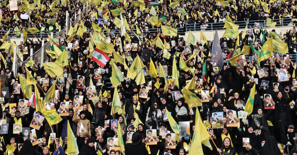 Hezbollah's Stage Shows How Strong He Is At Hassannasrara's Funeral