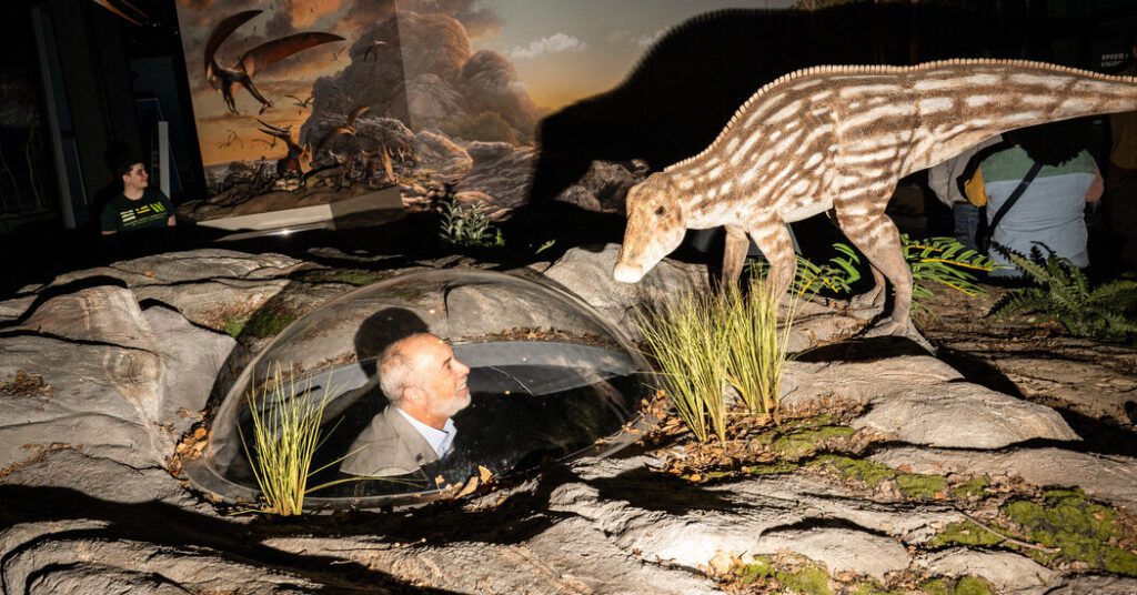 A new dinosaur museum is rising from a hole in