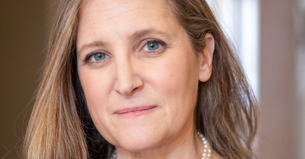 Christyre freeland's eye justin trudeau's job as canadian liberal party