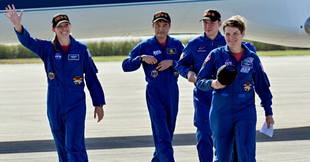 NASA's Crew 10 Astronauts Release to SpaceX Scrubs ISS Nasa's crew 10 astronauts release to spacex scrubs iss