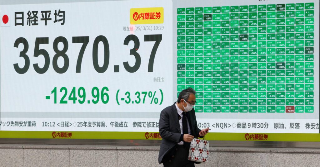 Stocks sink as trump's tariff threat places emphasis on confidence