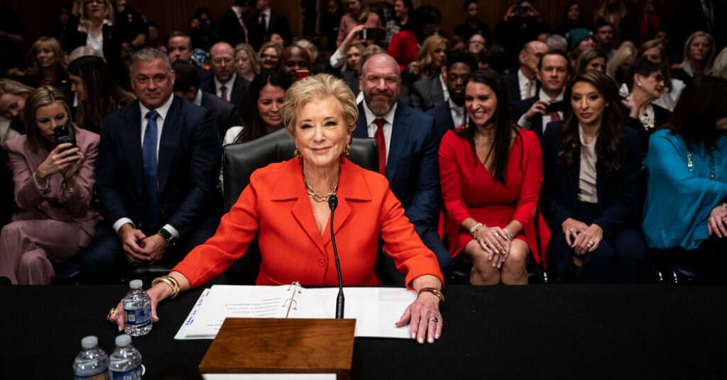 The Senate confirms Linda McMahon as Secretary of Education The senate confirms linda mcmahon as secretary of education