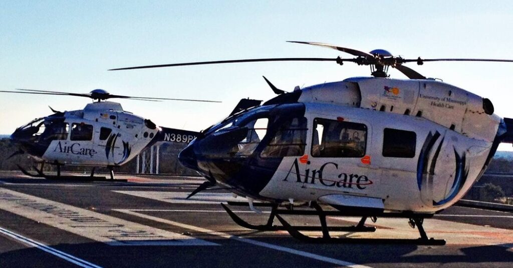 Three people died in a crash crash of a medical helicopter in Mississippi Three people died in a crash crash of a medical