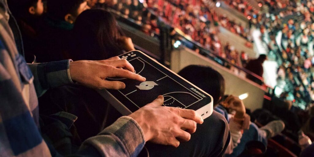 Visually impaired NBA fans experience the game at a new level using tactile devices Visually impaired nba fans experience the game at a new
