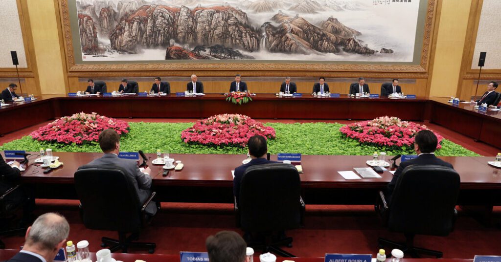 Xi jinping meets global business leaders amid trade tensions