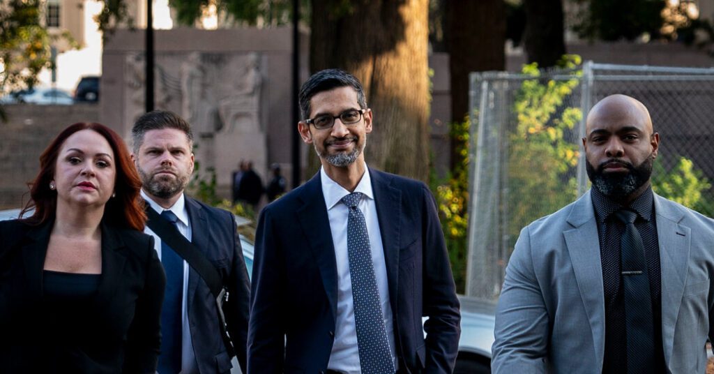 Google's chief says that breakup proposals will be difficult for business Google's chief says that breakup proposals will be difficult for