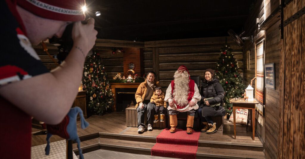 Santa lives in Rovaniemi, Finland. Some of his neighbors are not excited. Santa lives in rovaniemi, finland. some of his neighbors are