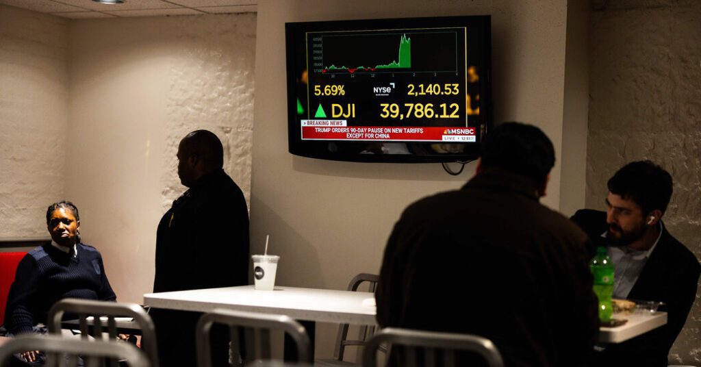 Wall street is stumbling as relief over a tariff suspension