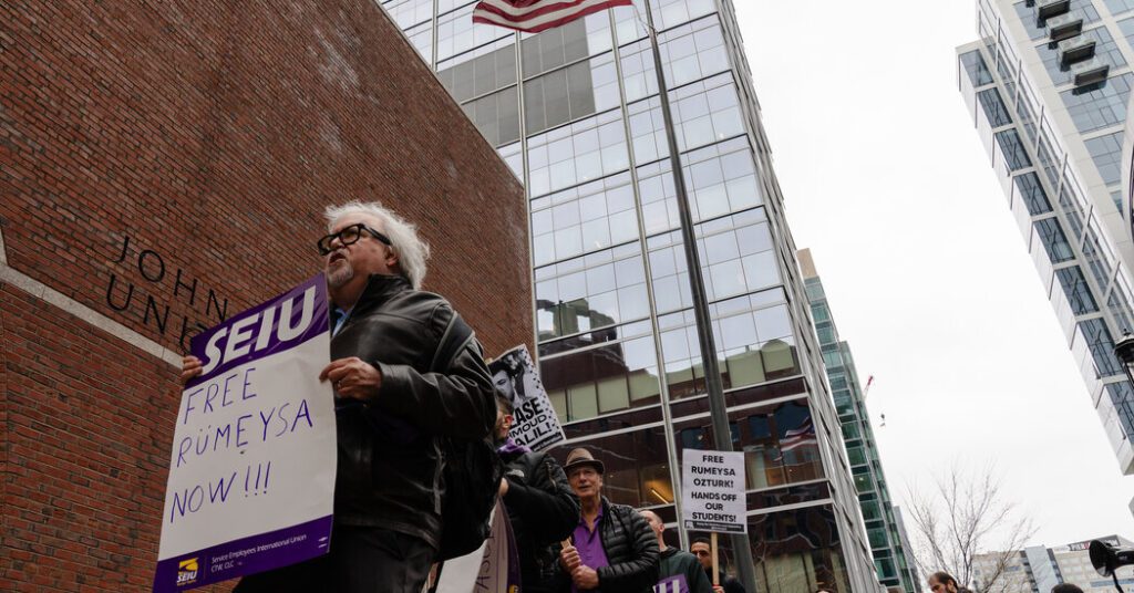 Orders the eviction of tufts students detained by ice
