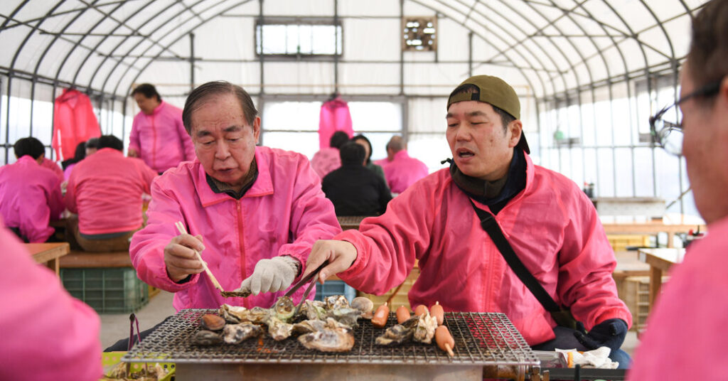 Japanese oyster farmers know how to throw a fun party
